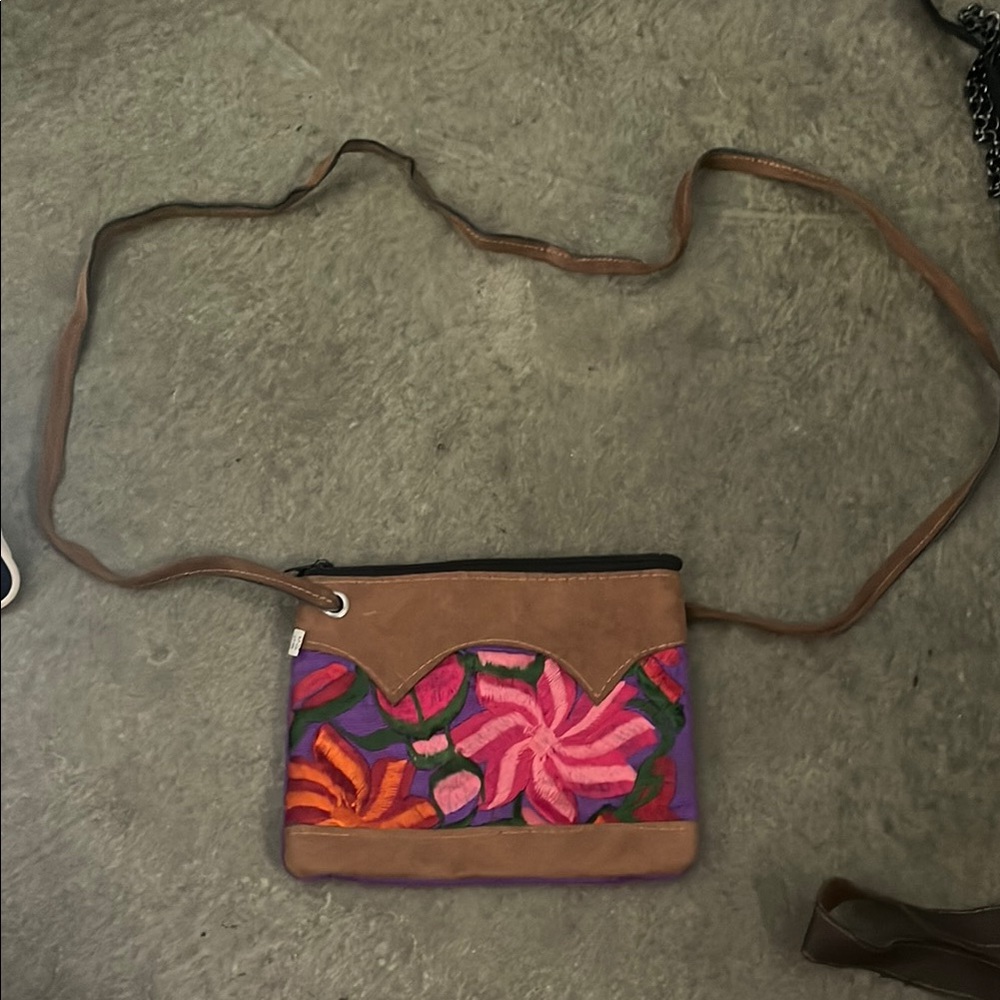 Colorful Embroidered Crossbody Bag